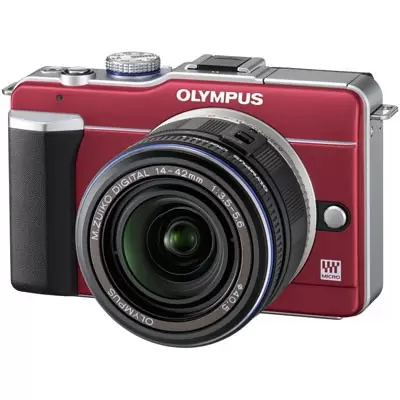 Digitalni fotoaparat E-PL1 Komplet crveni i EZ-M1442L crni, punjač i baterija OLYMPUS