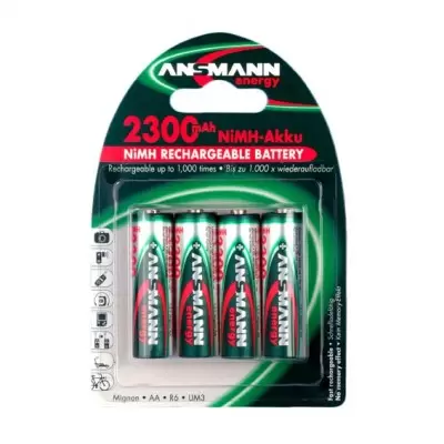 Punjiva baterija 2300 mAh AA, NiMh, 1.2V, LR06 4/1 ANSMANN