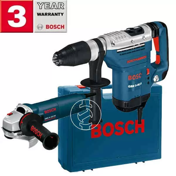 Elektropneumatska bušilica - čekić GBH 5-40 DCE Professional + Ugaona brusilica GWS 14-125CIE BOSCH