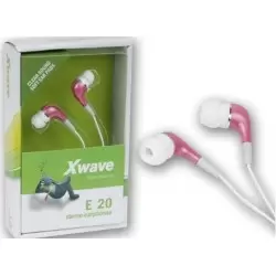 Slusalice za mp3 plejere E-20 pink 3,5mm jack /1.2 m kabl/3 velicine kapice/pvc box XWAVE