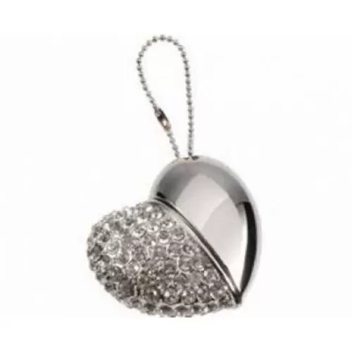 Xwave Diamond Heart USB 8GB, round metal box