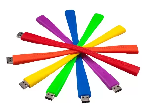 Wristband yellow USB 8GB, yellow, PE bag XWAVE