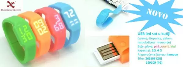 USB memorija sa satom 2Gb oranž