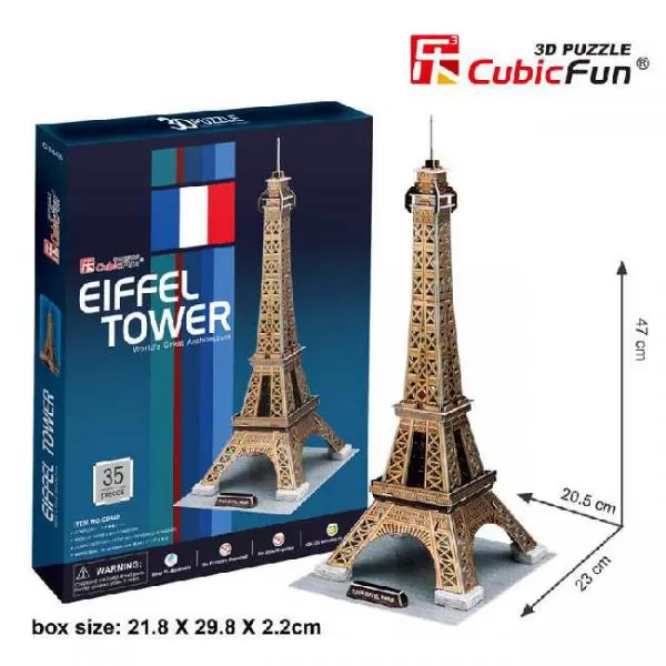 3D Puzzle Ajfelov toranj 23x20x47cm CubicFun