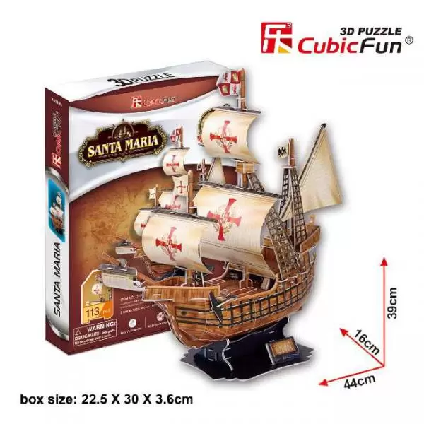 3D Puzzle Santa Maria CubicFun