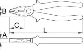 Kombinovana klešta 405/4G 160mm UNIOR