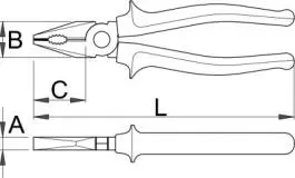 Kombinovana klešta 406/1BI 180mm UNIOR