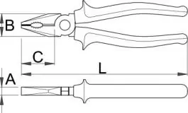 Kombinovana klešta 406/1BI 220mm UNIOR