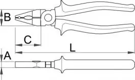 Elektrokombinovana Klešta 420 VDE BI 1.000V UNIOR