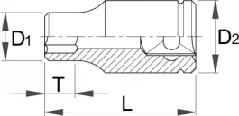 Ključ nasadni, prihvat 3/8", dvanaestougaoni 238/1 12p 10m UNIOR