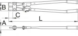 Makaze za betonsko gvožđe 595/6A 750mm UNIOR