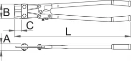 Makaze za betonsko gvožđe 595/6A 900mm UNIOR