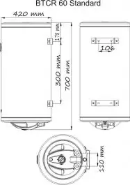 Bojler emajlirani BTCR-60 standard Termorad