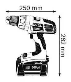 Akumulatorska bušilica-odvrtač Professional GSR 36 V-LI BOSCH