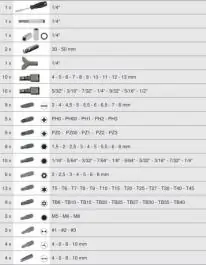 Set bitova 911.2085 - 1/4" 122 kom. KS TOOLS