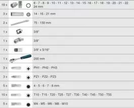 Set nasadnih ključeva 3/8" 53 kom KS TOOLS