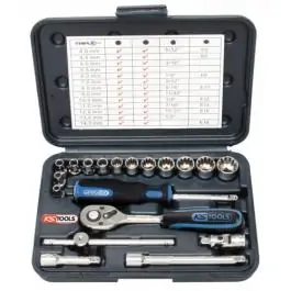 Set nasadnih ključeva 1/4" 4-14mm 19 kom. KS TOOLS