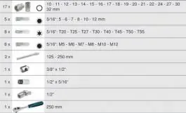 Set nasadnih inbus ključeva 1/2" 10-13mm 42 kom. KS TOOLS