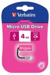 USB Flash memorija 2.0 MICRO drive 4GB STORE Roze n GO VERBATIM