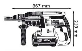 Akumulatorski kombinovani čekić za bušenje GBH 36 V-LI BOSCH