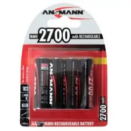 Punjive baterije 2700mAh AA, NiMh 4/1 ANSMANN