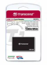 Čitač memorijskih kartica TS-RDF8K USB 3.0, All in 1 TRANSCEND