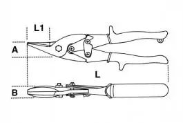 Makaze za lim desne 250 mm BETA