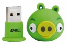 Flash USB memorija Refill  A101 4GB oblik zelena svinja EMTEC