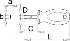 Odvijač TBI pljosnati kratki 627TBI 0.8 x 4.0 UNIOR