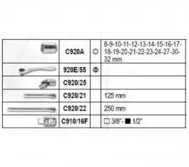 Set nasadnih ključeva 8-32mm 25kom Beta