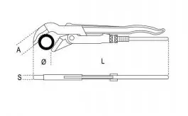 Klešta vodoinstalaterska 1 i 1/2" 45 Beta