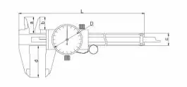 Pomično merilo - šubler sa satom 150mm INSIZE