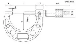 Mikrometar za spoljno merenje u garnituri 4 kom. 0-100mm INSIZE