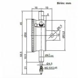 Komparater - merni sat Shock-Proof 10mm INSIZE