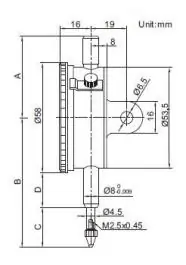 Komparater - merni sat Precizni 58mm INSIZE