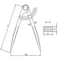 Šestar sa podešavajućim lukom 290mm INSIZE