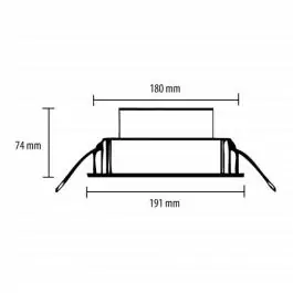 Ugradna LED lampa 20W LUG1860-20/W PROSTO