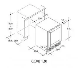 Ugradni vinski frižider CCVB 120 CANDY