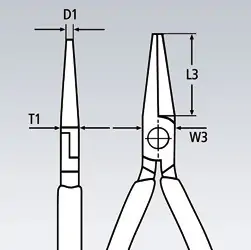 Klešta obla 140 mm 22 01 140 KNIPEX