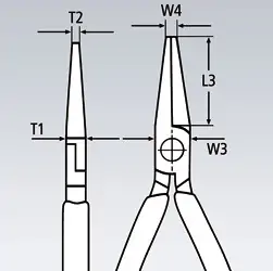 Klešta špicasta 160 mm 30 16 160 KNIPEX