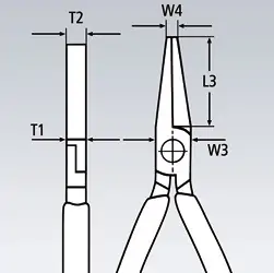 Klešta flah pačiji kljun 160 mm 33 01 160 KNIPEX