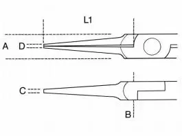 Klešta špic prava 140mm BETA