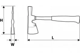 Univerzalna sekira-čekić metalna 600 gr Topex