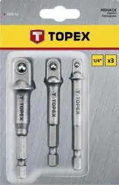 Adapter za gedoru set 3kom (1/2",1/4",3/8") TOPEX