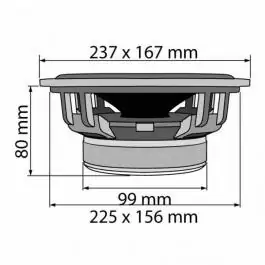 Auto zvučnici 230x165mm 2x120W CX695