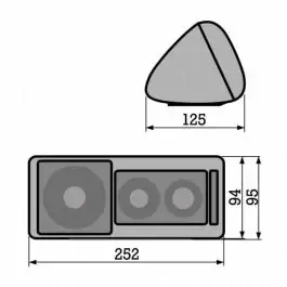 Zvučne kutije 252x95mm 2x50W BKB8050