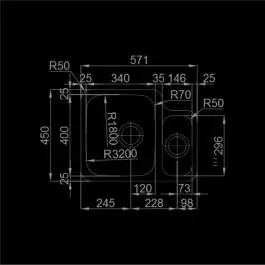 Sudopera  RODI-DUO 60 SJAJ DESNA 570x600-CB-115 podgradna RODI