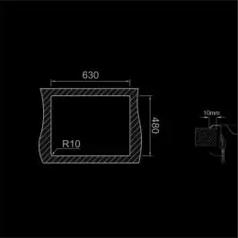 Sudopera  RODI RRODI-OKIO LINE 65 FLAT MAT 65x50-B-115 RODI