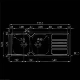 Sudopera OKIO LINE 120 FLAT MAT 1200x500-BBE-115 RODI