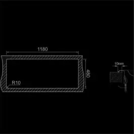 Sudopera OKIO LINE 120 FLAT MAT 1200x500-BBE-115 RODI